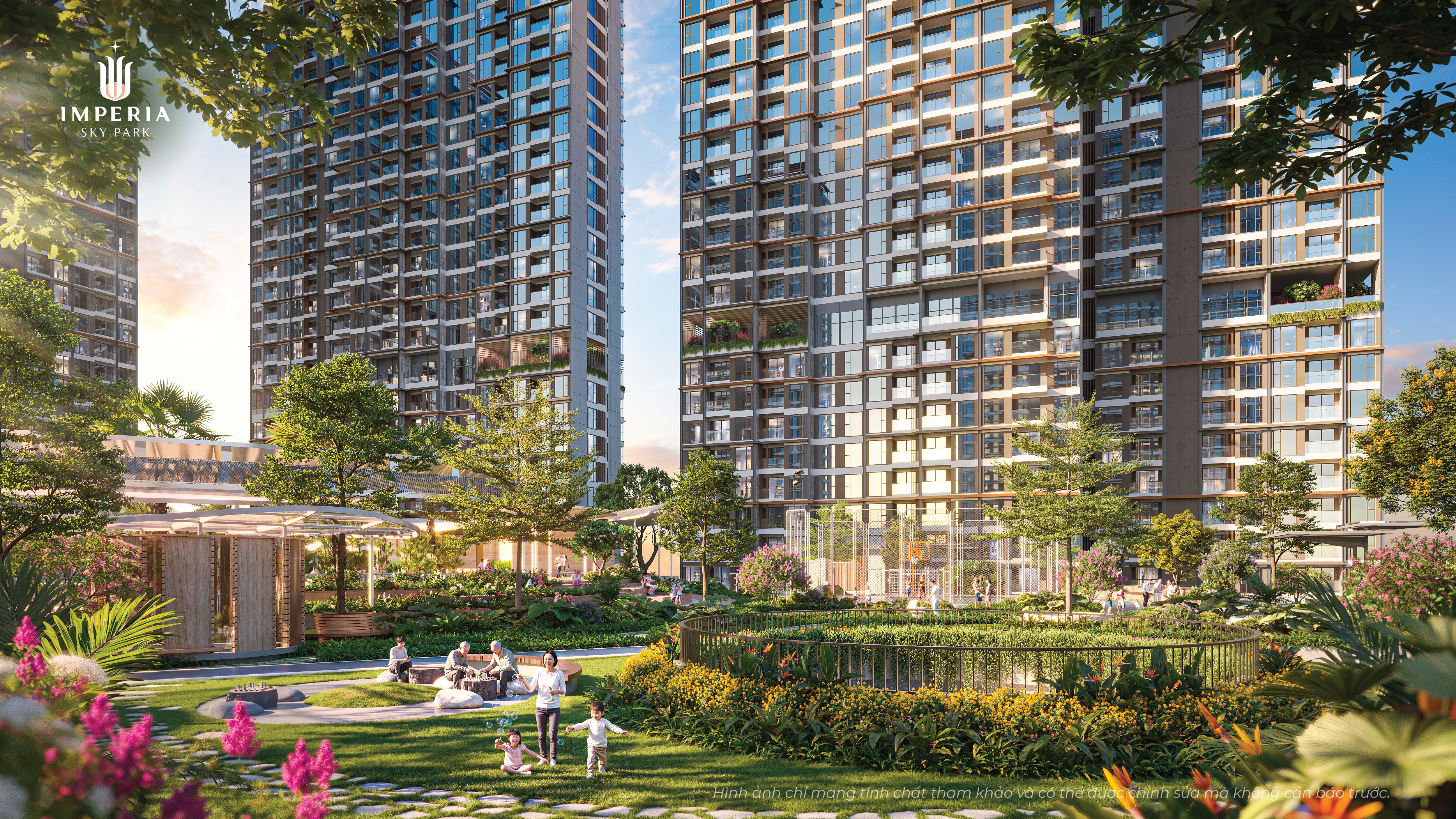 Không gian tiện ích và thiết kế tại Imperia Sky Park
